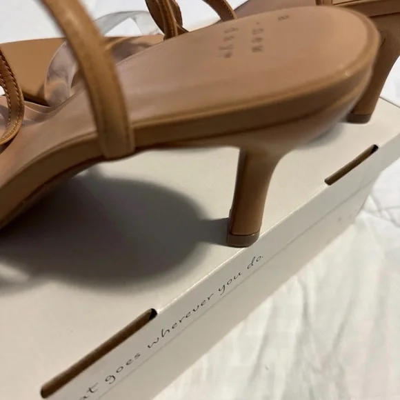 a new day women’s morrigan tan heels size 8 - Picture 3 of 3